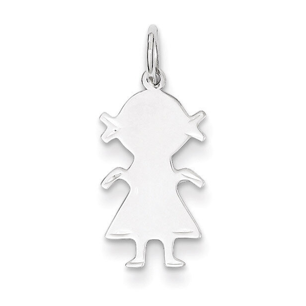 Girl Disc Charm Engravable Sterling Silver QM328/18, MPN: QM328/18, 883957547596