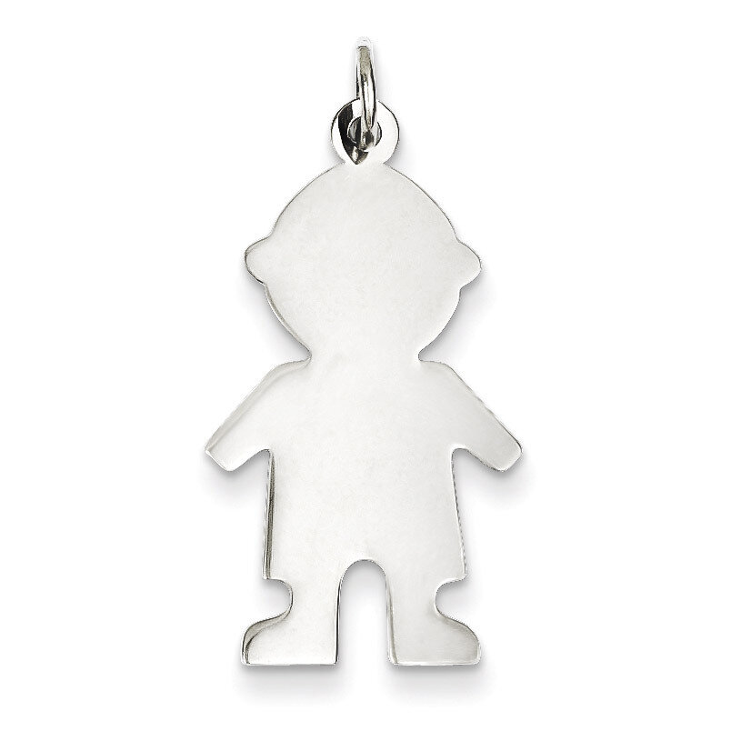 Boy Disc Charm Engravable Sterling Silver QM333/18, MPN: QM333/18, 883957537337