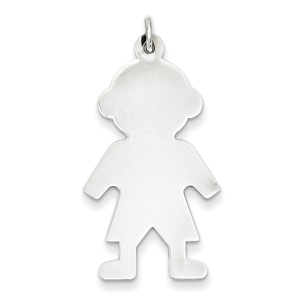 Boy Disc Charm Engravable Sterling Silver QM335/18, MPN: QM335/18, 883957559865