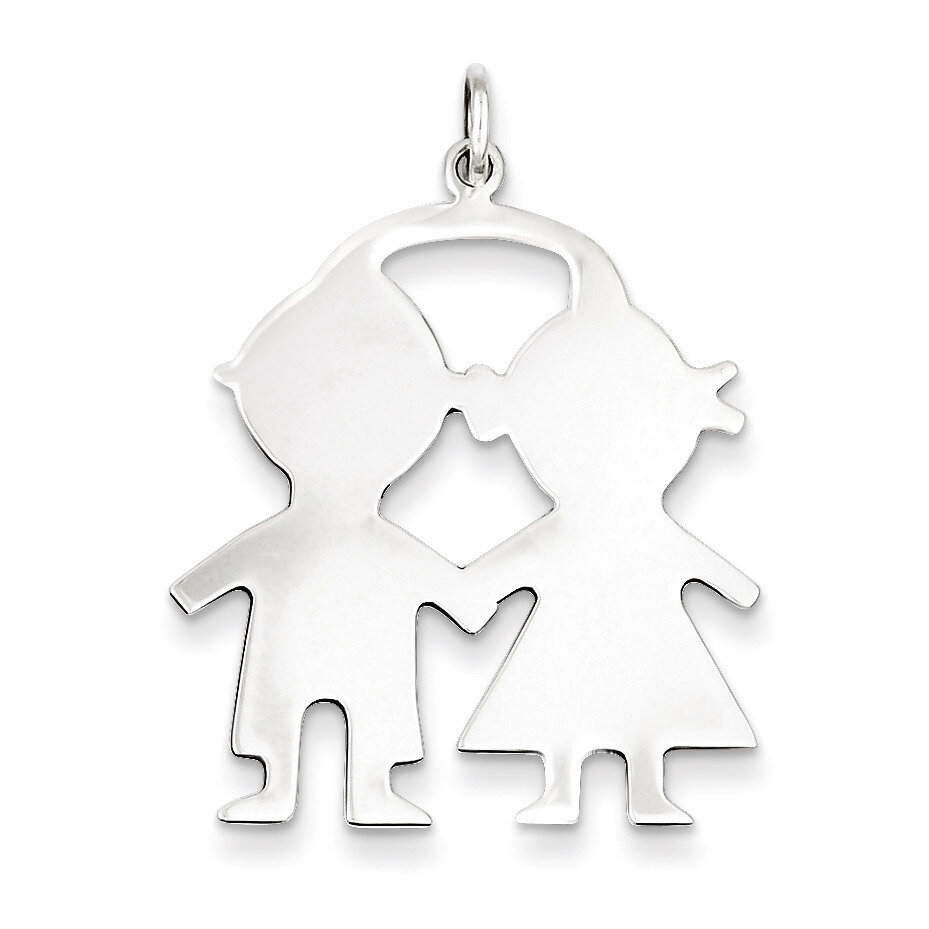 Boy Girl Disc Charm Engravable Sterling Silver QM339/18, MPN: QM339/18, 883957547602