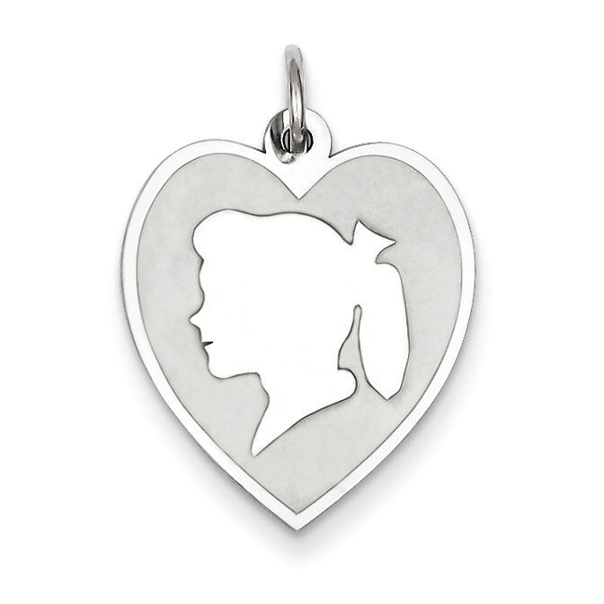 Girl Disc Charm Engravable Sterling Silver QM345/18, MPN: QM345/18, 883957521275