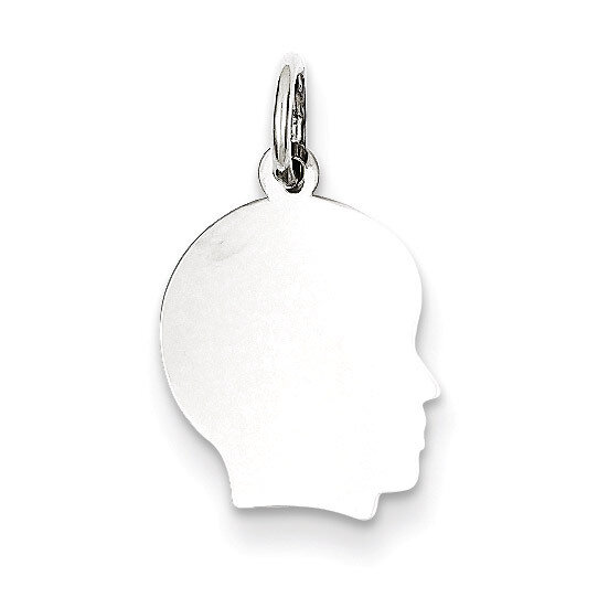 Boy Disc Charm Engravable Sterling Silver QM347/18, MPN: QM347/18, 883957567815