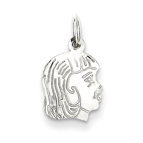 Girl Disc Charm Engravable Sterling Silver QM350/18, MPN: QM350/18, 883957530215
