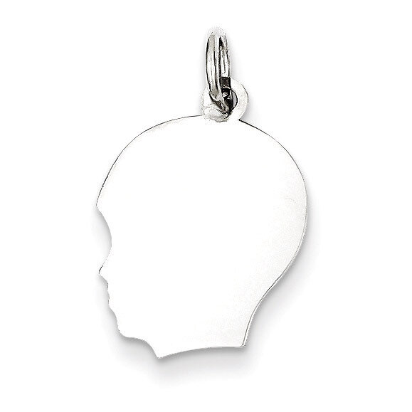 Boy Disc Charm Engravable Sterling Silver QM354/27, MPN: QM354/27, 883957579566