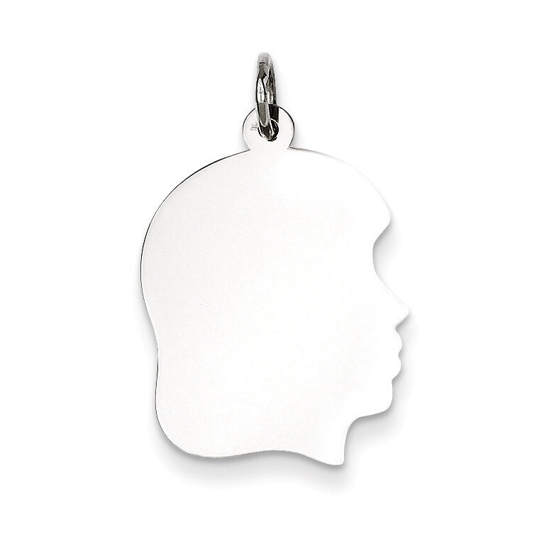 Girl Disc Charm Engravable Sterling Silver QM359/27, MPN: QM359/27, 886774761282
