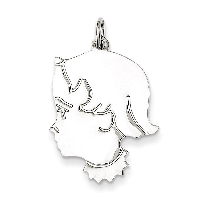 Girl Disc Charm Engravable Sterling Silver QM367/18, MPN: QM367/18, 883957502052