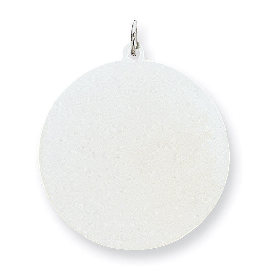 Round Disc Charm Engravable Sterling Silver QM376/35