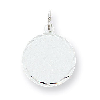Round Disc Charm Engravable Sterling Silver QM381/18, MPN: QM381/18, 883957585239