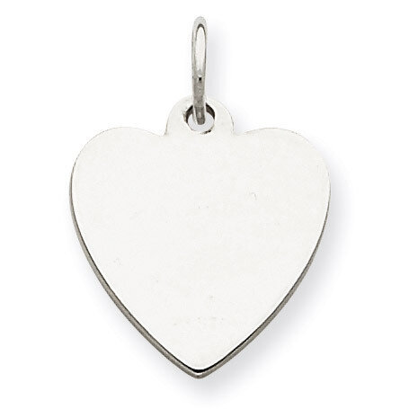 Heart Disc Charm Engravable Sterling Silver QM390/18