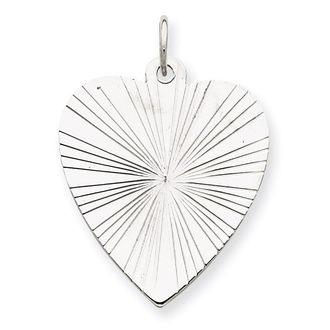 Heart Disc Charm Engravable Sterling Silver QM398/27, MPN: QM398/27, 883957543130