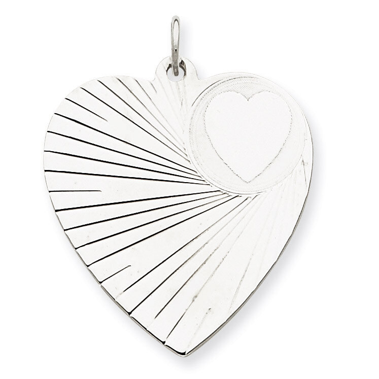 Heart Disc Charm Engravable Sterling Silver QM400/27, MPN: QM400/27, 883957461250