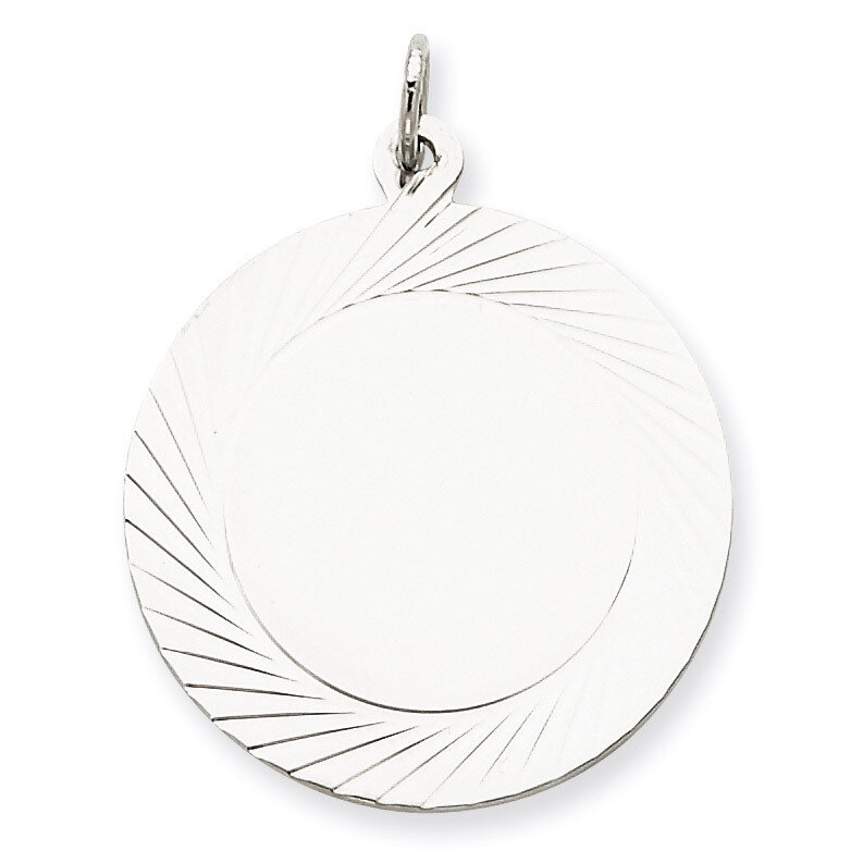 Round Disc Charm Engravable Sterling Silver QM406/27, MPN: QM406/27, 883957521336