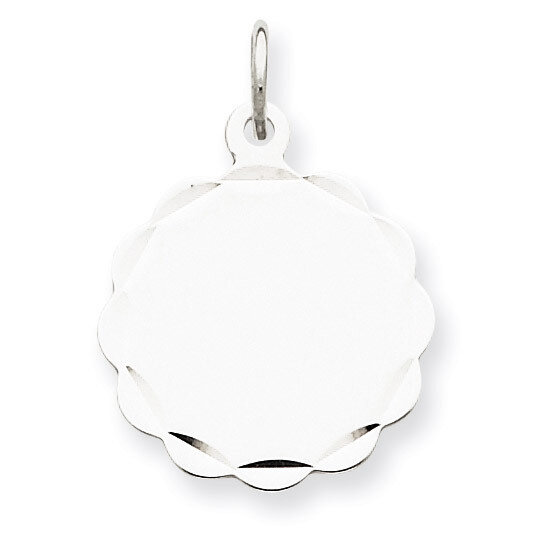 Disc Charm Engravable Sterling Silver QM409/18, MPN: QM409/18, 883957545608