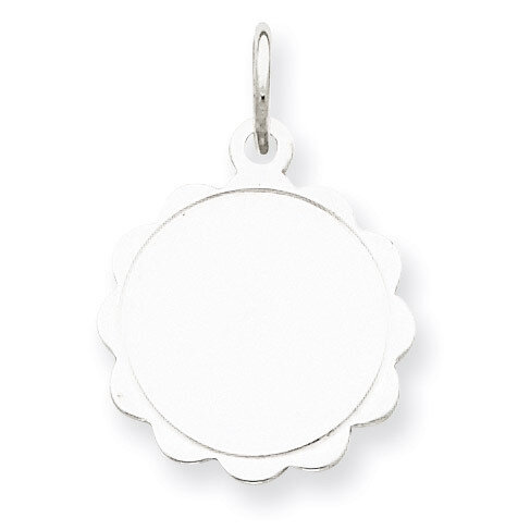 Disc Charm Engravable Sterling Silver QM410/18, MPN: QM410/18, 883957521343