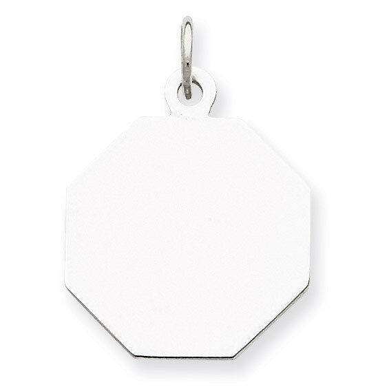 Octagon Disc Charm Engravable Sterling Silver QM424/35, MPN: QM424/35, 883957496979