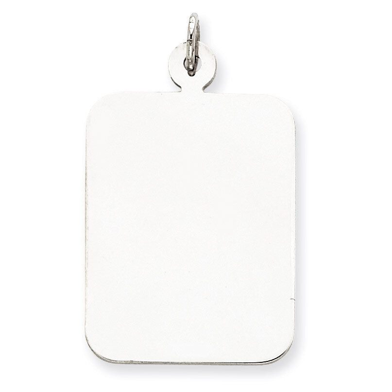 Rectangle Disc Charm Engravable Sterling Silver QM446/27, MPN: QM446/27, 883957552545