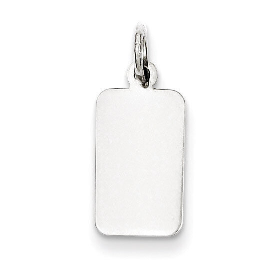 Rectangle Disc Charm Engravable Sterling Silver QM447/18, MPN: QM447/18, 883957580531