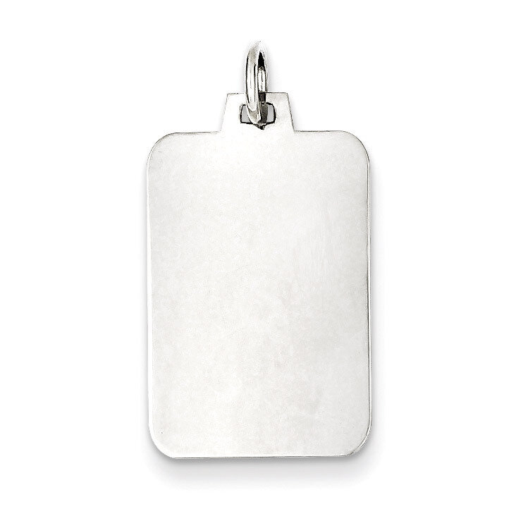 Rectangle Disc Charm Engravable Sterling Silver QM448/35, MPN: QM448/35, 883957577203
