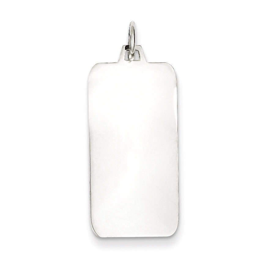 Rectangle Disc Charm Engravable Sterling Silver QM449/27, MPN: QM449/27, 883957577210