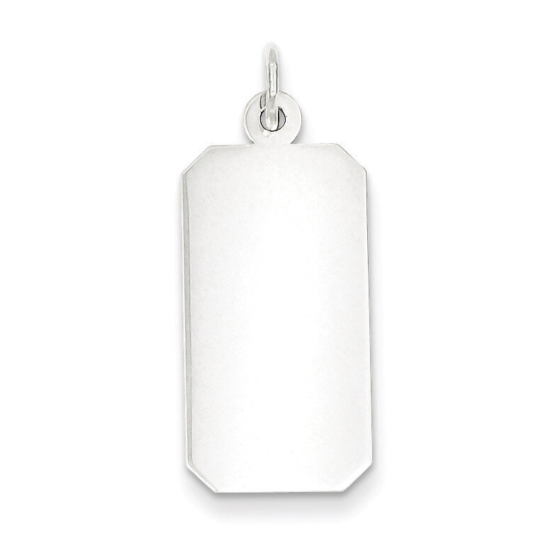Rectangle Disc Charm Engravable Sterling Silver QM450/18, MPN: QM450/18, 883957545622