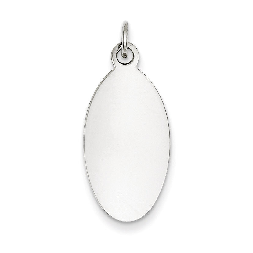 Oval Disc Charm Engravable Sterling Silver QM451/18, MPN: QM451/18, 883957567853