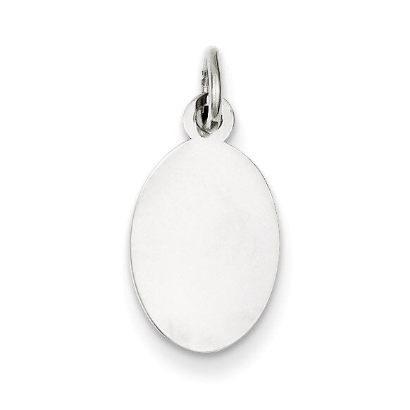 Oval Disc Charm Engravable Sterling Silver QM452/27, MPN: QM452/27, 883957581972