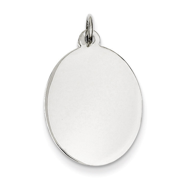 Oval Disc Charm Engravable Sterling Silver QM453/18
