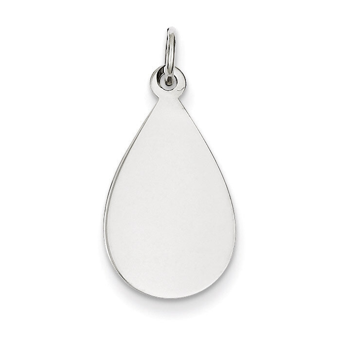 Teardrop Disc Charm Engravable Sterling Silver QM455/27, MPN: QM455/27, 883957521435