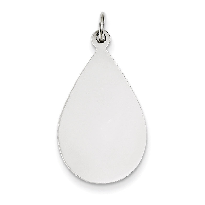 Teardrop Disc Charm Engravable Sterling Silver QM456/35, MPN: QM456/35, 883957601809