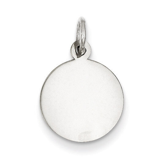 Round Disc Charm Engravable Sterling Silver QM497/35