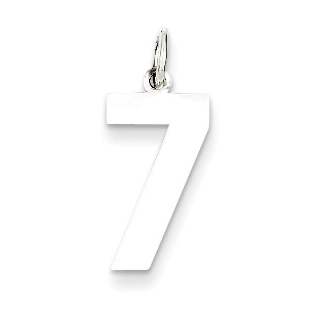 Medium Pendant Polished Number 7 Sterling Silver QMS07, MPN: QMS07, 883957481012