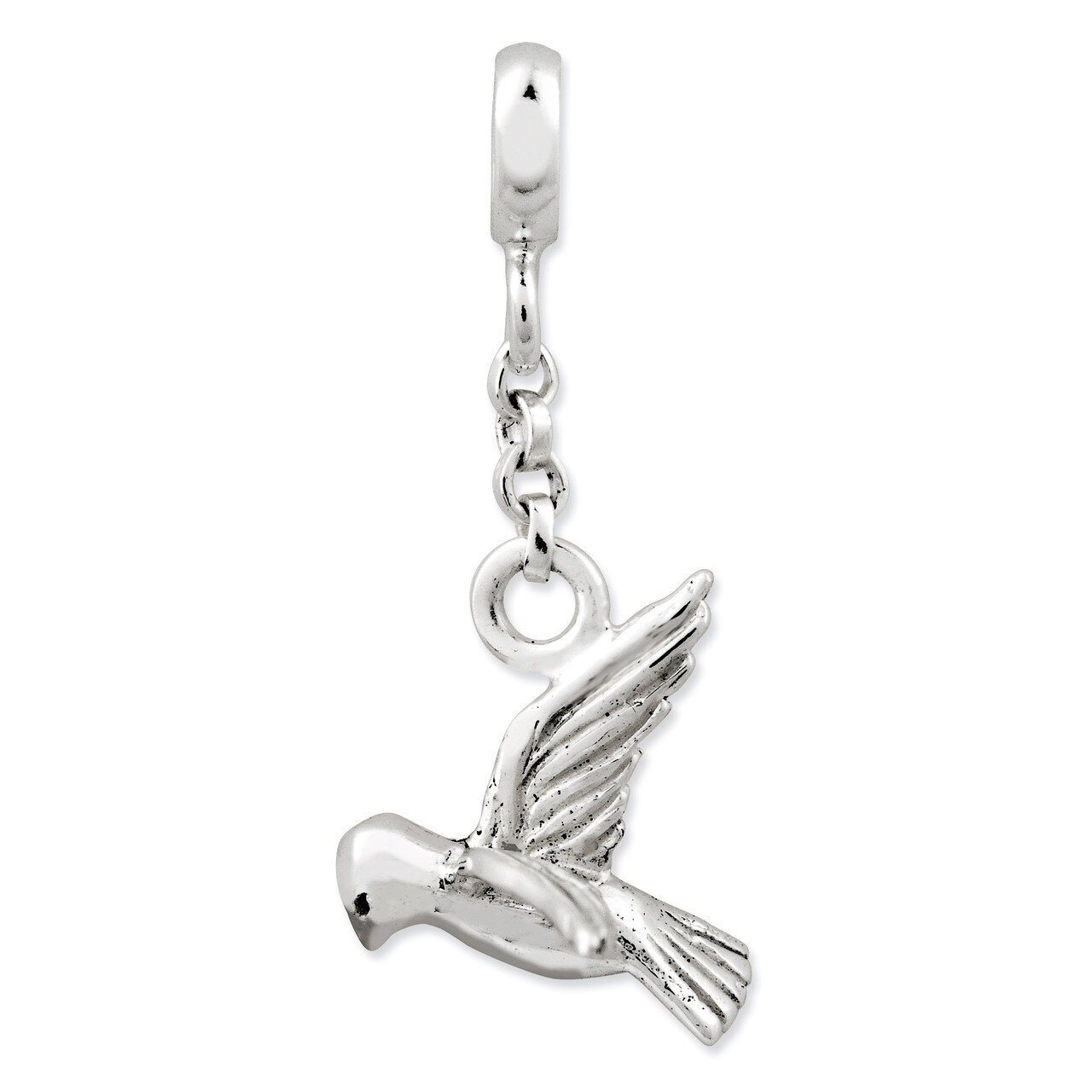 Bird 1/2 inch Dangle Enhancer Sterling Silver QN109, MPN: QN109, 191101278815