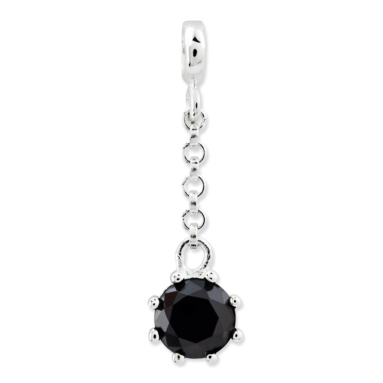 Black Diamond 1/2 inch Dangle Enhancer Sterling Silver QN133, MPN: QN133, 191101279058
