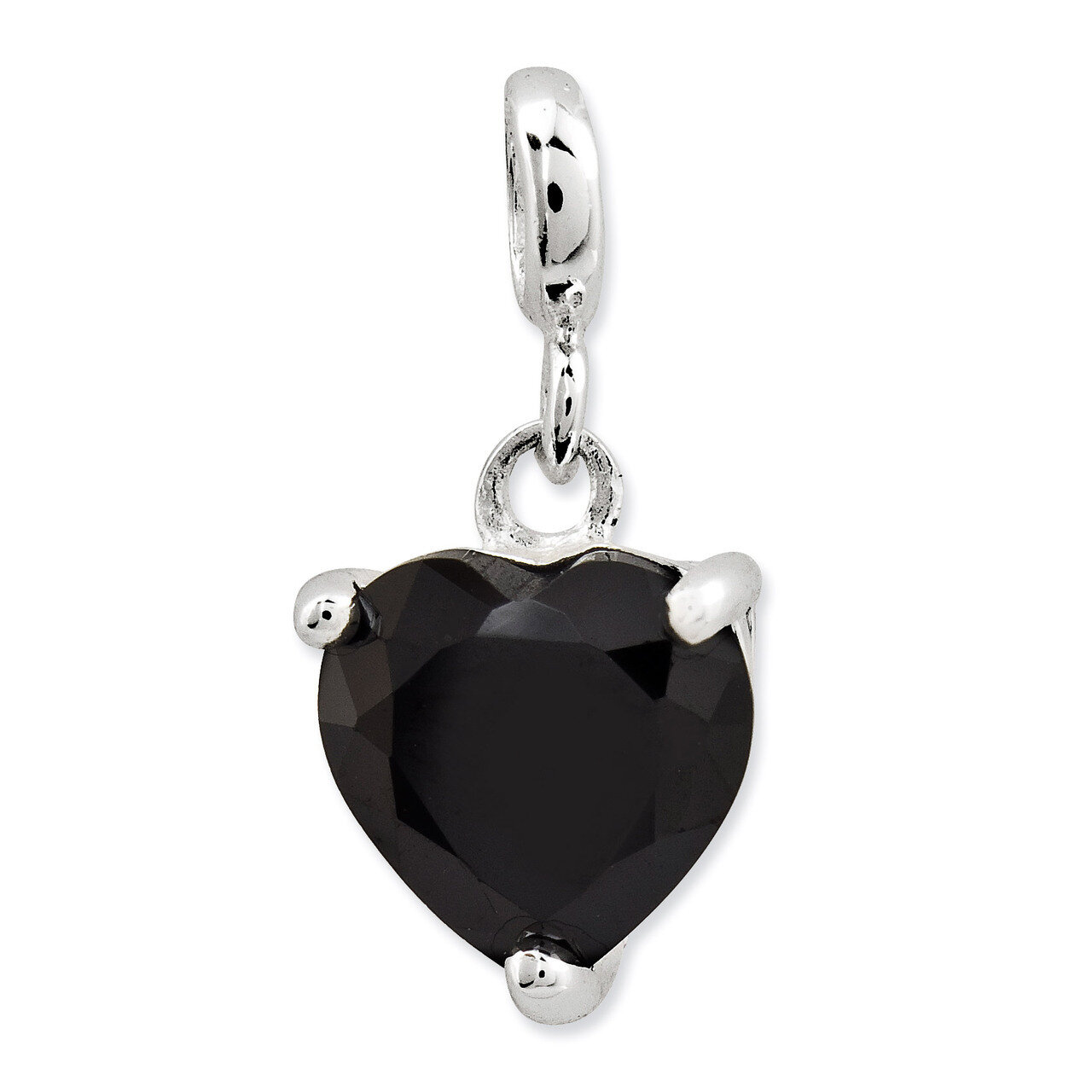 Black Diamond Heart Enhancer Sterling Silver QN138, MPN: QN138, 191101279102