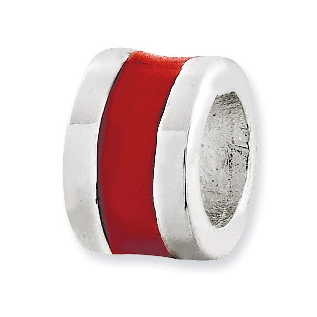 Red Enameled Spacer Enhancer Sterling Silver QN165, MPN: QN165, 191101279256