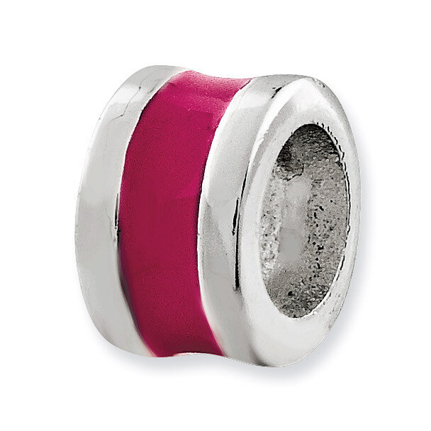 Hot Pink Enameled Spacer Enhancer Sterling Silver QN167, MPN: QN167, 191101279270