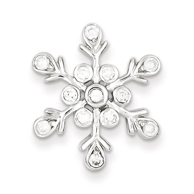 Snowflake Pendant Sterling Silver Diamond QP1127, MPN: QP1127, 191101279416