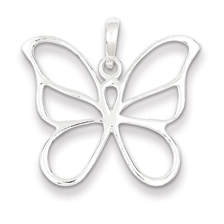 Butterfly Pendant Sterling Silver Polished QP1172, MPN: QP1172, 886774759975