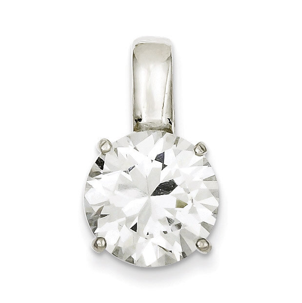 Round Diamond Pendant Sterling Silver QP12, MPN: QP12, 883957958231