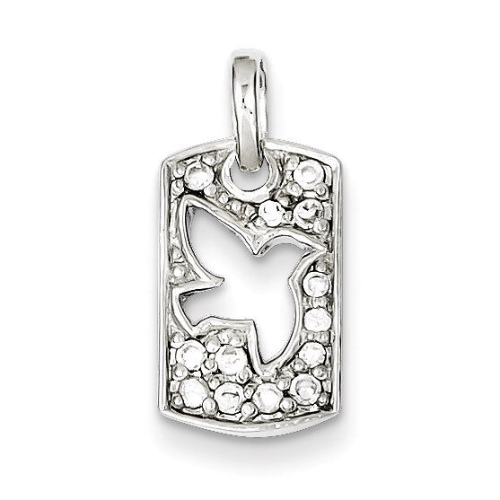 Peace Diamond Dove Charm Sterling Silver QP1242, MPN: QP1242, 191101279560