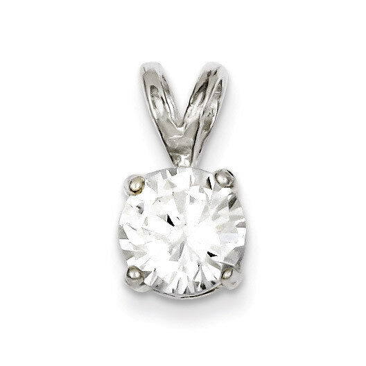Round Diamond Pendant Sterling Silver QP13, MPN: QP13, 883957958613