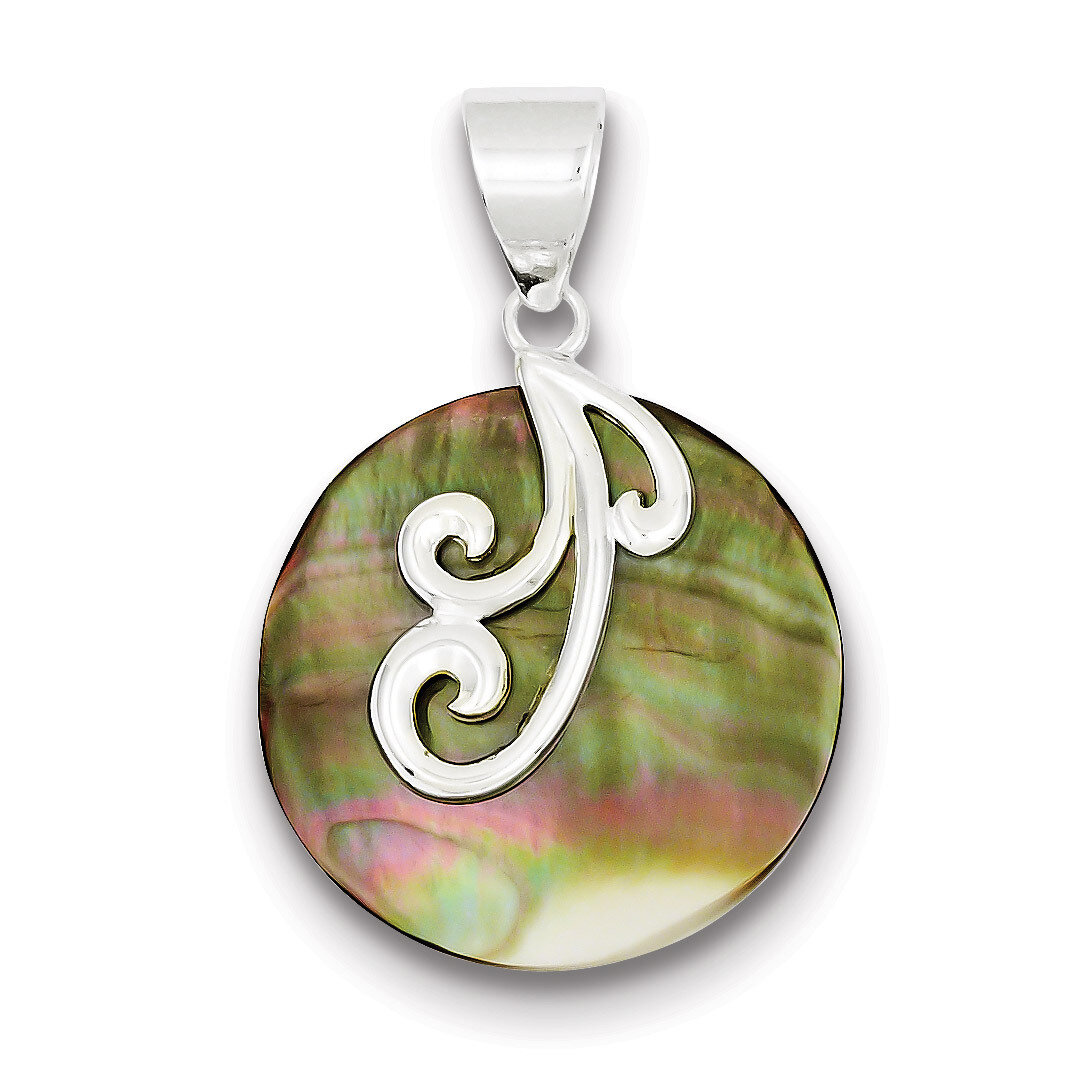 Round Abalone Pendant Sterling Silver QP1311, MPN: QP1311, 723252569827