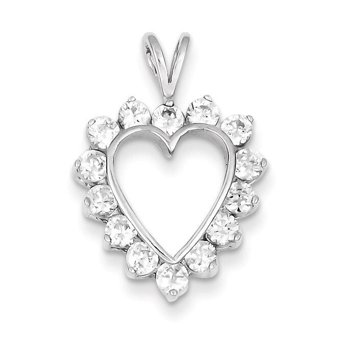 Heart Pendant Sterling Silver Diamond QP1354, MPN: QP1354, 883957958781