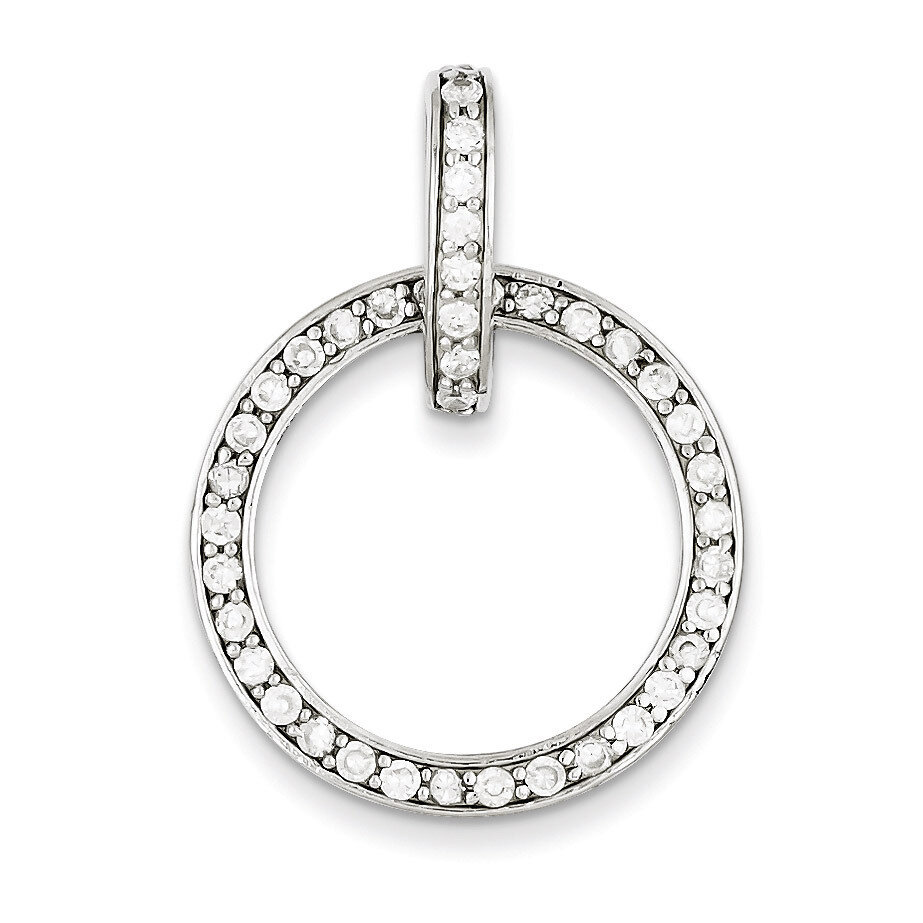 Circle Pendant Sterling Silver Diamond QP1461, MPN: QP1461, 191101279683