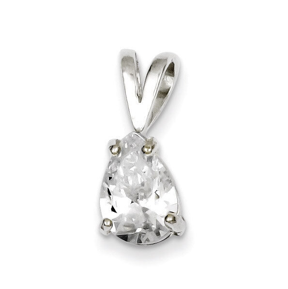 Pear Diamond Pendant Sterling Silver QP15, MPN: QP15, 883957959290