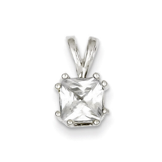 Princess Diamond Pendant Sterling Silver QP18, MPN: QP18, 883957959962