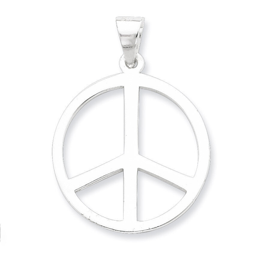 Peace Symbol Pendant Sterling Silver QP1822