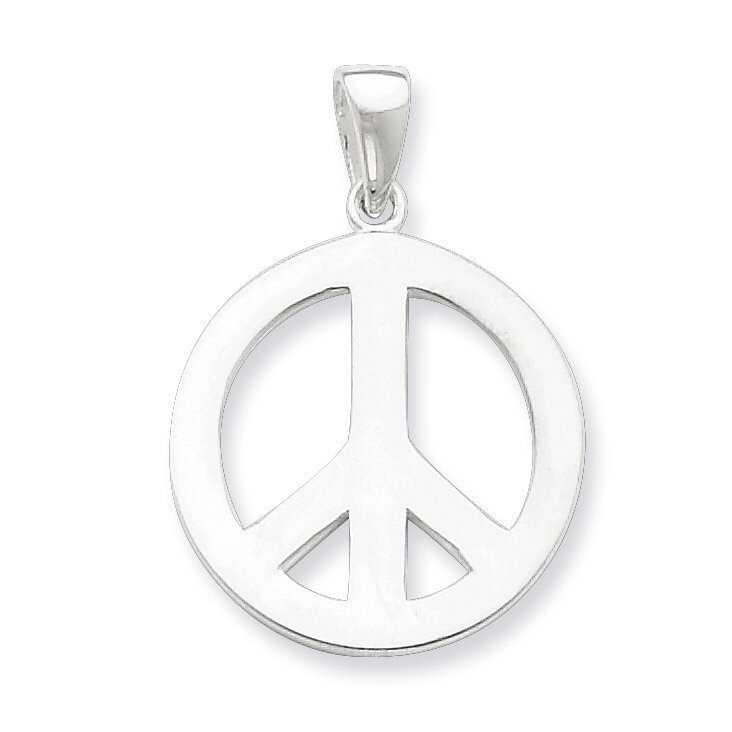 Round Polished Peace Pendant Sterling Silver QP1824, MPN: QP1824, 883957140643