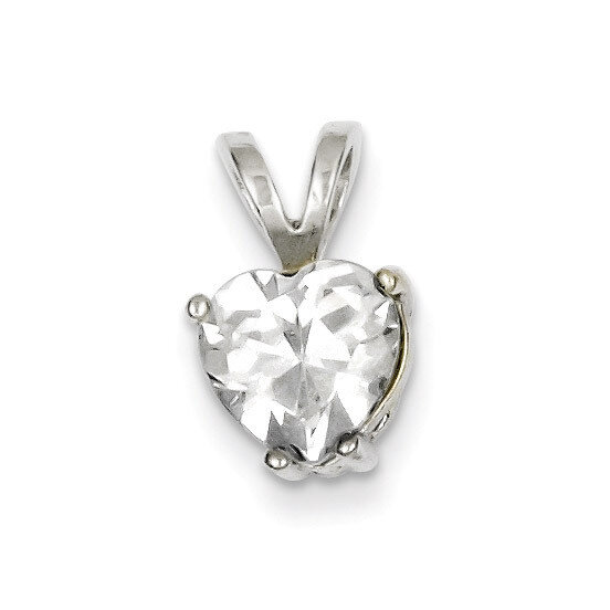 Heart Diamond Pendant Sterling Silver QP19, MPN: QP19, 883957959993