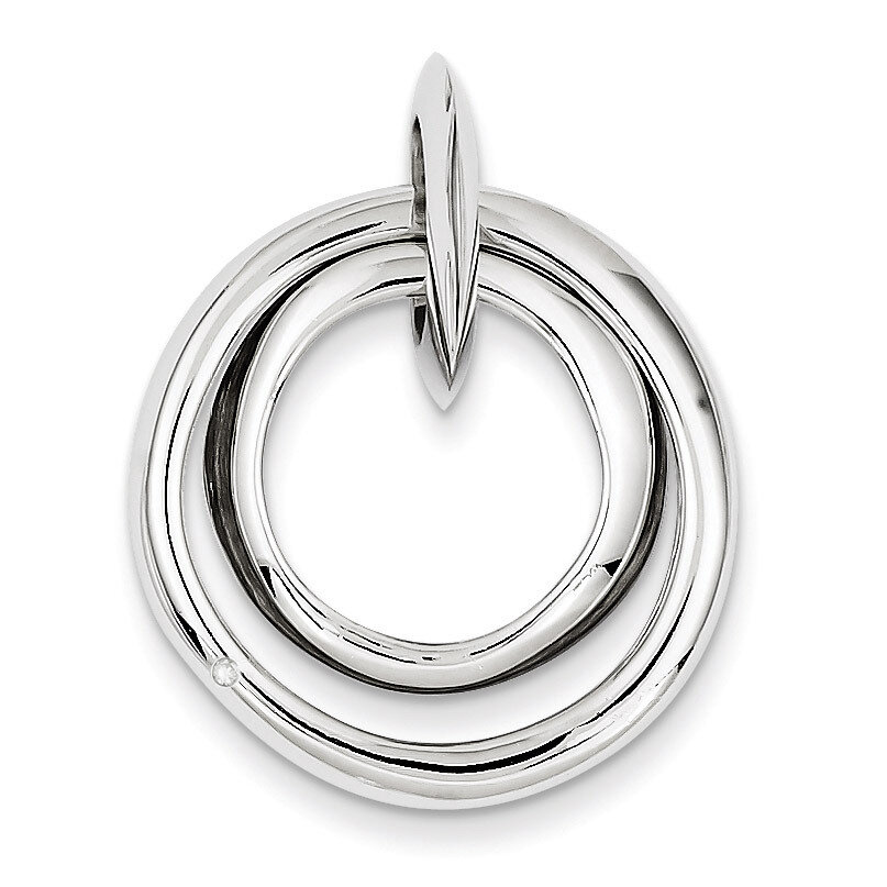 accent Multi Circular Pendant Sterling Silver Diamond QP1904, MPN: QP1904, 883957521756
